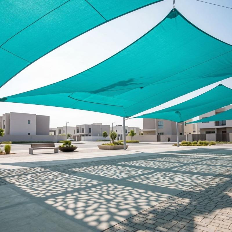 Schaduwzeil 100% maagdelijke HDPE UV-blokdoorlatende gaasluifel